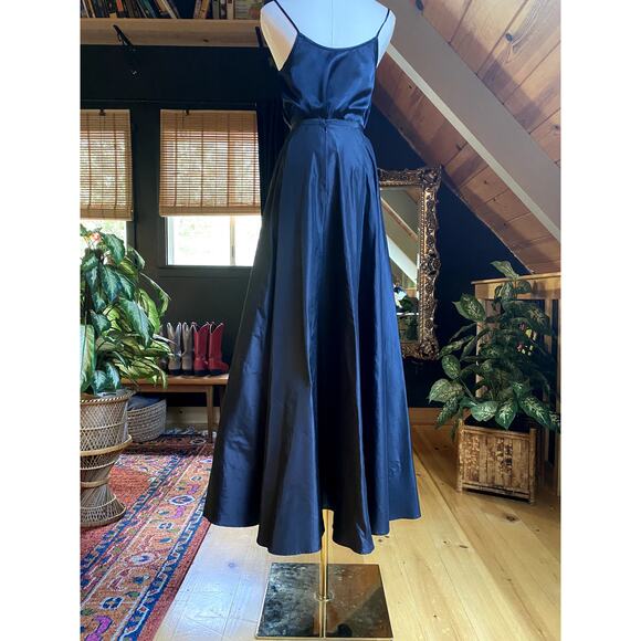 Vintage Skirt Silk Black - Picture 7 of 8